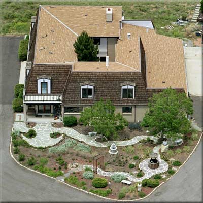 aerial view of the treehouse