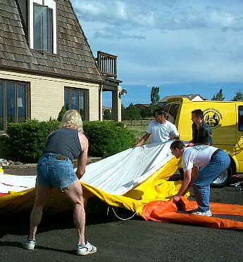 laying out the highfall bag