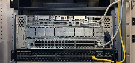 Cisco 3745 router (the business end)
