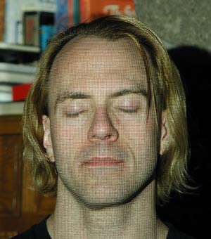 closed eyes 3d image scan
