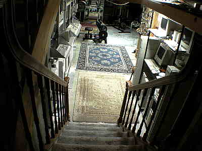 descending the back staircase