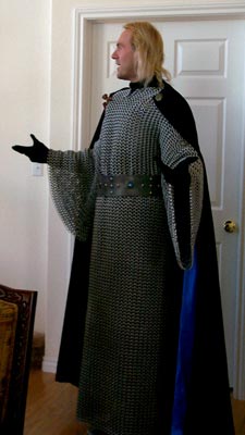 full-length suit of chainmail armor