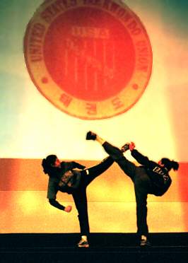 exhibition by the US olympic taekwondo team