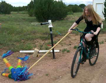 and Sara, armed with the lance, takes it down