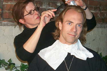 reverend trygve in the makeup chair