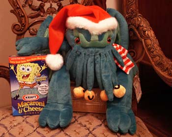 Elder gods Santa Cthulhu and Spongebob Squarepants